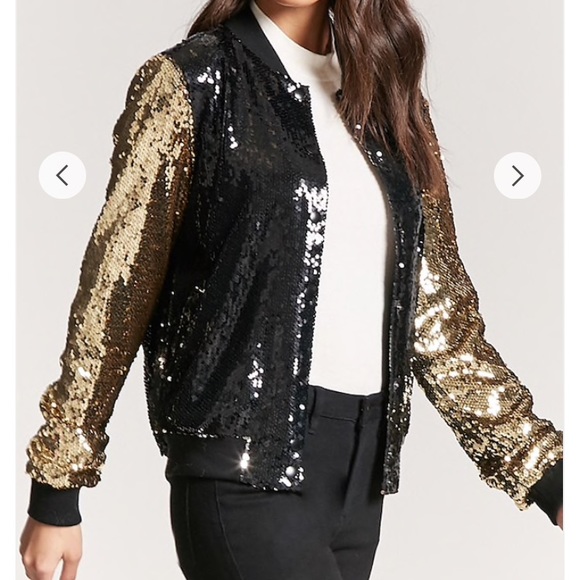 black gold sequin jacket